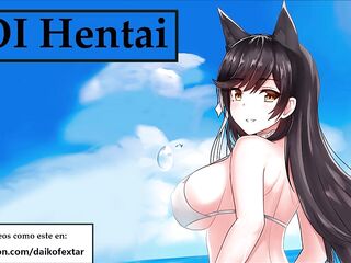 JOI anime con una zorrita cachonda, en español.