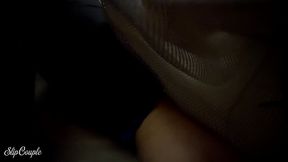 blonde babe gives perfect handjob and blowjob in a plane - so risky