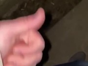 Wanking in public back street nearly got caught