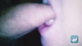 Extreme cock biting up close