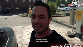 Fat german slut during a blind date with a guy from the internet