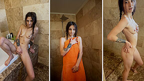 Amateur teen 18+ Shower Bubbles And Pussy Play - Brunette Amateur Solo In The Bathroom - Zoe Foxxy