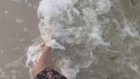 Walking Barefeet on the Beach