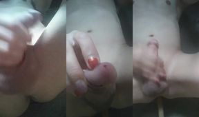 Tgirl Cock Gushes Thick Cum Drenches Big Balls Destroyed