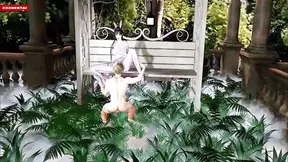 Bigboob 3D anime seductress gets pounded by black cock