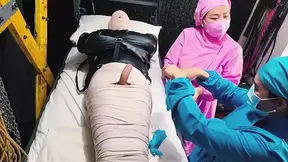 Finger sounding mummified patient