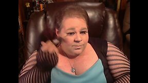 Bbw crossdresser putting on makeup