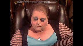 Bbw crossdresser putting on makeup