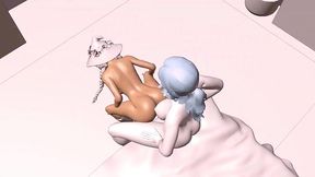 Moody step-sister gets creampied in a dark 3D animation