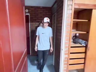 My hawt neighbour was alone outside my abode, and I invited him in so I could bang him actually valuable. Homemade sex.