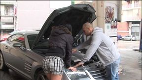 The Gas Station Attendant Has a Big Cock to Suck and He Destroys My Pussy