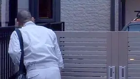 Busty Asian Milf Takes Double Penetration from Handyman Duo