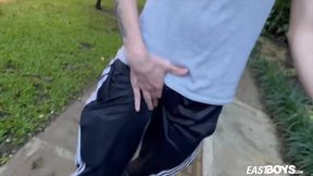 Twink Jhair Puentes huge dick gets destroyed in handjob heaven