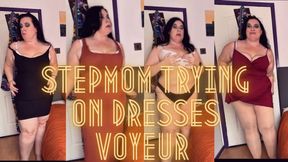 Step-Mom Trying on Dresses Voyeur 4K