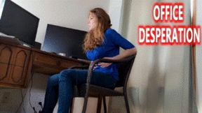 Office Desperation - Candle Boxxx Work Humiliation Toilet Fetish Pee Desperation Struggling Jeans Wetting Embarrassment WMV