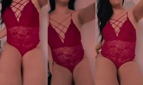 Trans nobody believes it until she shoves her fat cock down your throat tease yourself