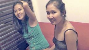 Two Filipina Friends Tag Team Gang Bang Big Dick&#x1F346; Foreigner's Monster Cock&#x1F346;