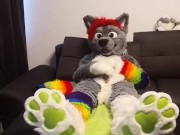 Wolf cum twice in a row (huge cumshot)