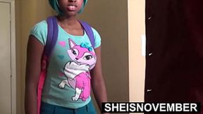 Failing Grades And Lying About Classes Lead To Fucking Step Dad For Forgiveness! Sexy Brat Sheisnovember Caught Sneaking Out Of Institution And Failed Studies Gives Kneeling Blowjob And Fuck, Ebony Step Daughter Manipulation By Msnovember