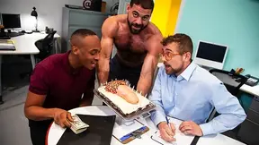 Ricky Larkin in a hot scene with two other dudes