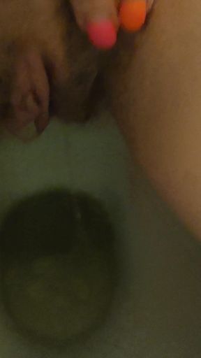 Tsss Pissing From Hairy Pussy in the Night Club 4K