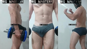 training and showing off my big bulge