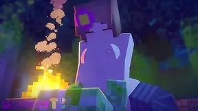 Jenny Embraces Creepers Massive Shaft in Hot Minecraft Adventure