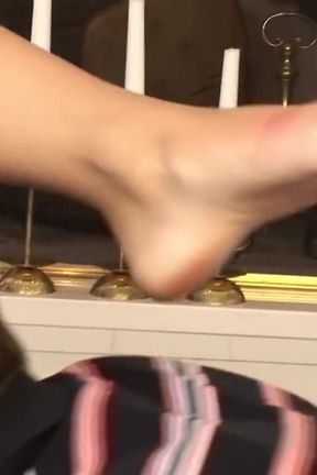 Sexy slut enjoys a feet lick then gets fucked to feet cumshot