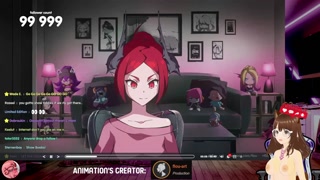 Streamer devil reaches 100,000 followers and shows off her huge tits (Flou animation) - Jazziuu