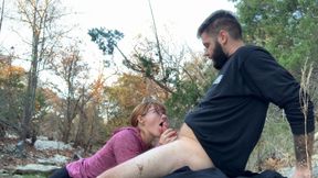 Sucking dick and fucking in the woods - 21