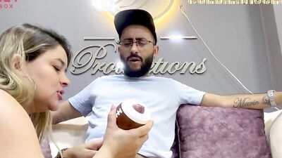I was testing a new toy from my friends "HoneyPlayBox" and my friend wanted to try it with me