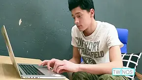 Dark Haired Gay Teen 18+ Logan Jerks Off His Huge Hard Cock!
