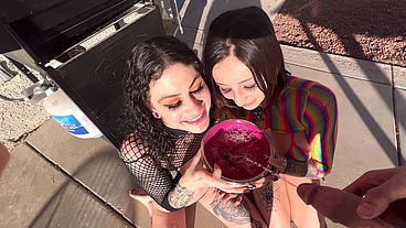 Puppy Girls Eat Ass and Fuck Hard WET