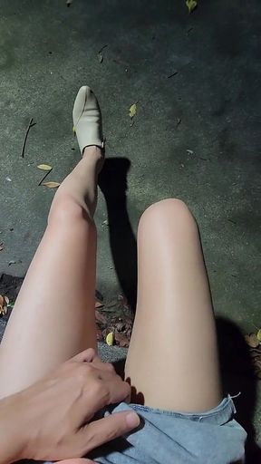 Try Taking off My Pants and Masturbate in the Public Park