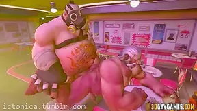 Overwatch Rivals Heat Up in Wild 3D Gay Anal Showdown