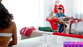 Isabella Jules & Bianca Bangs Take Stepbro's Horn & Ride Him Like A Reindeer