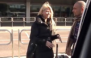European slut zorah white fucking inside a van