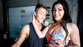 Awesome dick-riding session with a busty brunette Ariel Dixon