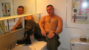 Hard-Ass Soldier Anthony Joins the Circle Jerk Boys for Rough Cock Action