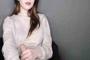 Fuckfest with playthings with stunning she-male in undergarments on live webcam