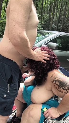 Helping Her with Her Tire Set Her Wet Pussy on Fire