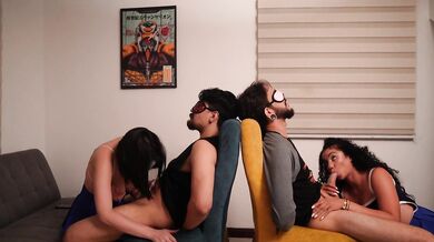 Latina New Girl Gets Used For Sex Toys By Two Dominant Babes On First Day In Orgy