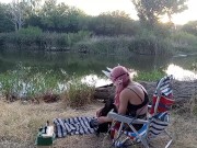 Fishing Naked Stellar Blade Cosplay Outdoors Arizona