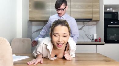 Petite Blonde Office Secretary Gets Ruined With Hard Fast Cumshot