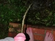 Bare feet pissing in the rain...