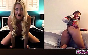 Adira Fox and Charlotte Stokely both strip off each other