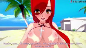 parasoul bikini - red pov - skullgirls - full & full pov on sheer & ptrn: fantasyking3