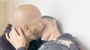 2 HOT AND WILD MEN KISSING WITH INTENSITY ON THE LIVING ROOM SOFA - BY JAMAL SANGENT AND JONES SANTOS - CLIP 4