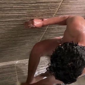 Jock Walking in to Take a Shower While Being Recorded