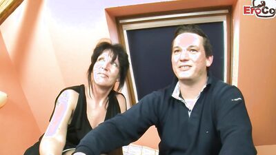 German old wife gets shared for the first time in threesome